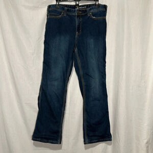 women's flannel lined Carhartt jeans size 12 short